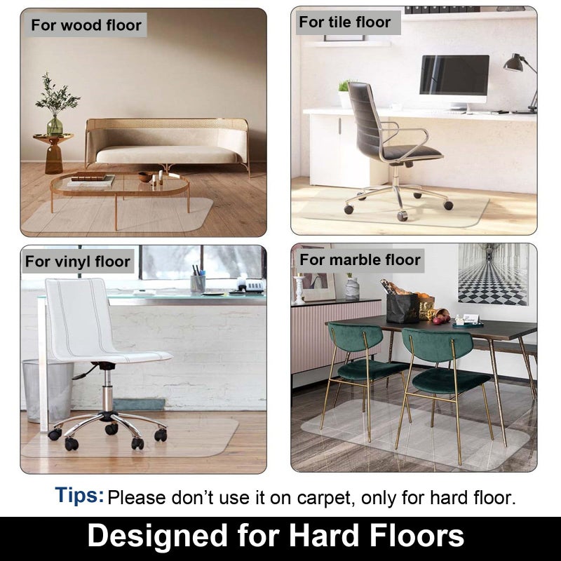AiBOB Chair Mat for Hardwood Floor, 36 X 48 inches Desk Chair Mat for Wood and Tile Floors, Protection Mats for Office and Home, Easy Glide for Chairs - Image 2